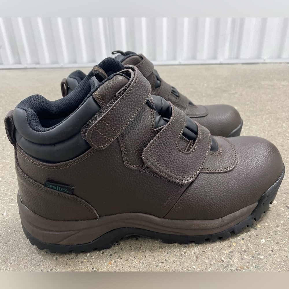 NWOB Propet MPRX85 Brown Cliff Walker Strap Orthopedic Boots size 10.5 wide - Picture 3 of 15